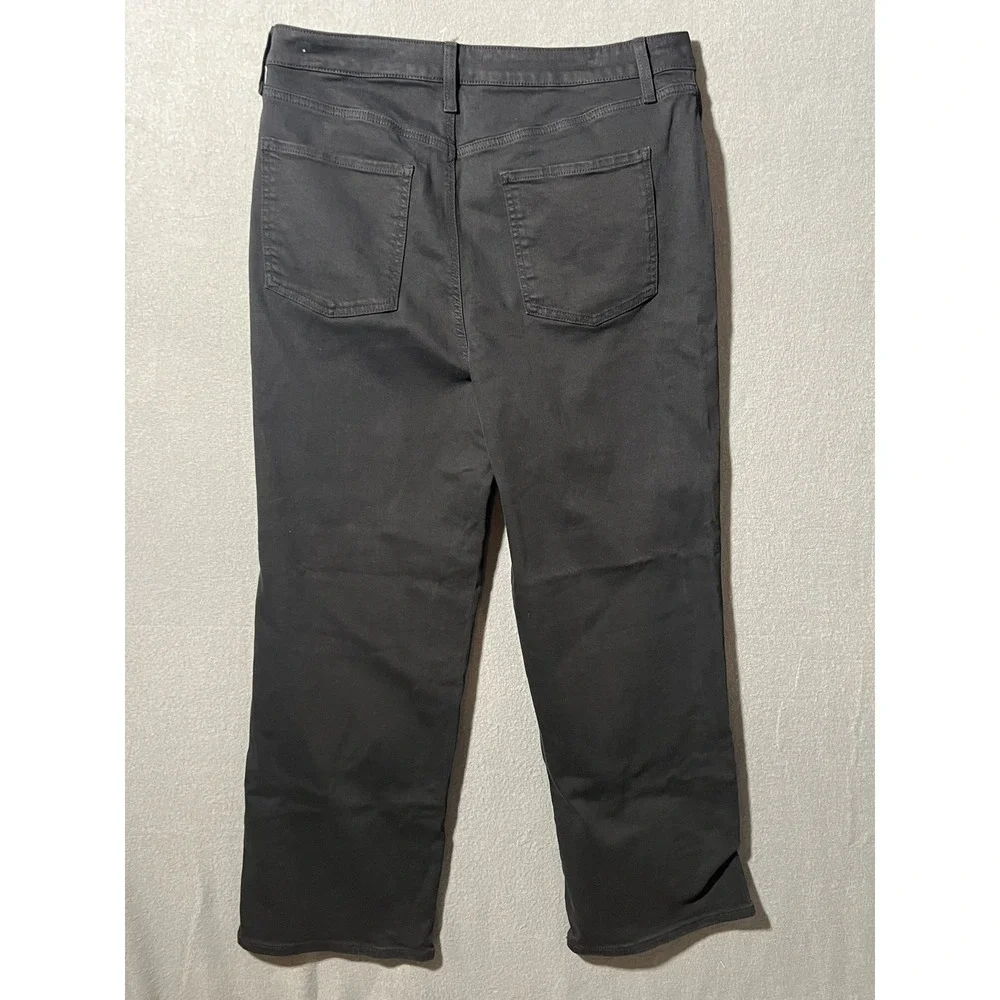 Chico's‎ Women's Size 14R High Rise Straight Leg Jeans Charcoal Gray Denim